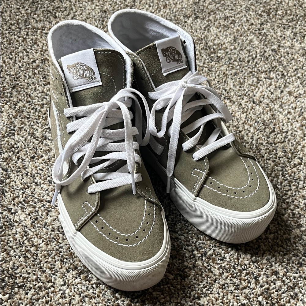 Vans Beige Sk8-Hi Tapered High Top Sneakers